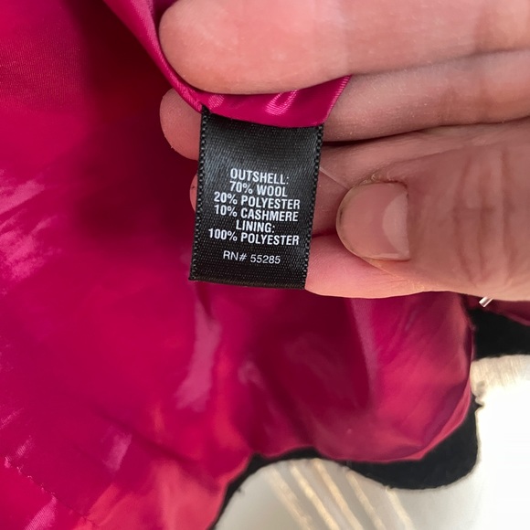 Express Black 3/4 Sleeve Cropped Retro Pea Coat - Picture 6 of 9